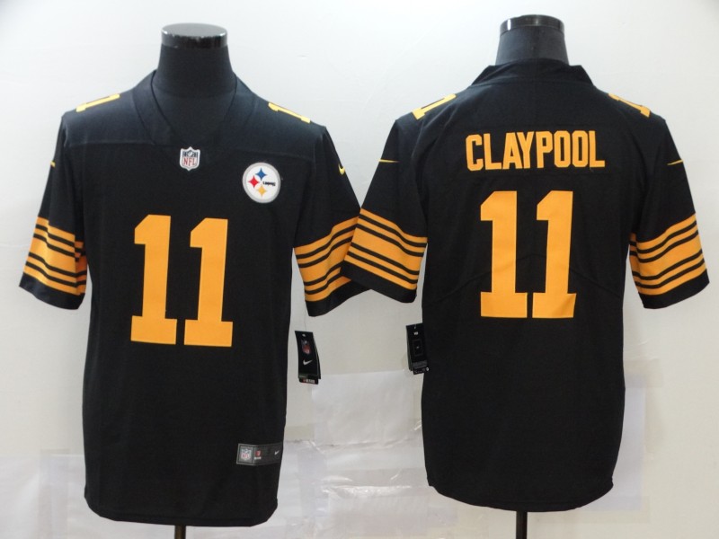 Men Pittsburgh Steelers 11 Claypool Black Nike Vapor Untouchable Stitched Limited NFL Jerseys